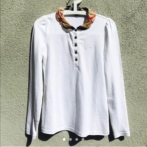 Burberry Brit peter pan collar checked polo shirt